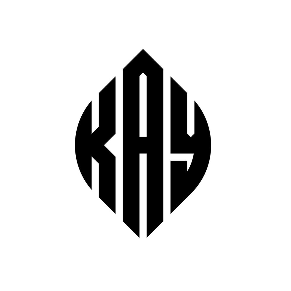 kay circle letter logo-ontwerp met cirkel en ellipsvorm. kay ellipsletters met typografische stijl. de drie initialen vormen een cirkellogo. kay cirkel embleem abstracte monogram brief mark vector. vector