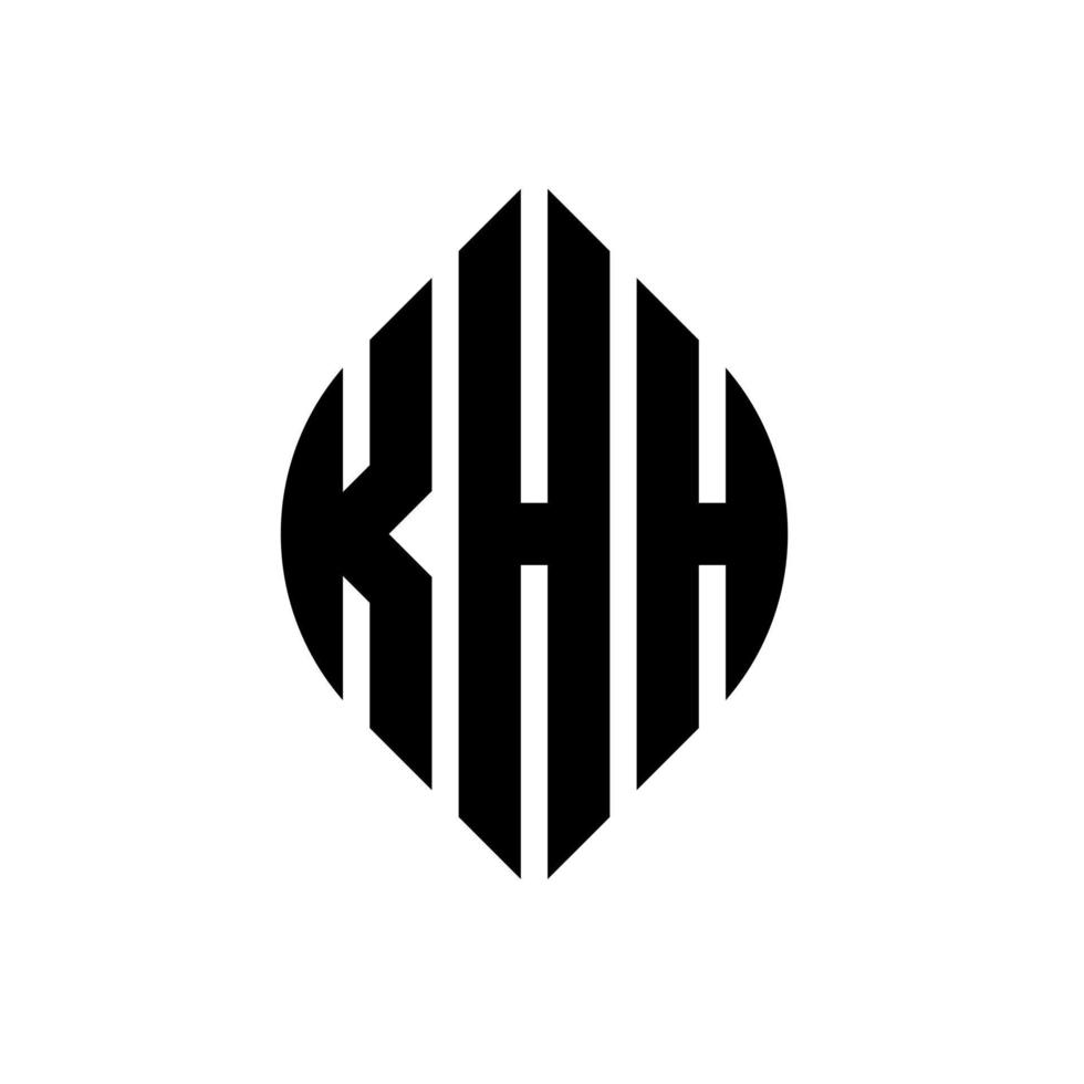 khh cirkel letter logo ontwerp met cirkel en ellipsvorm. khh ellipsletters met typografische stijl. de drie initialen vormen een cirkellogo. khh cirkel embleem abstracte monogram brief mark vector. vector