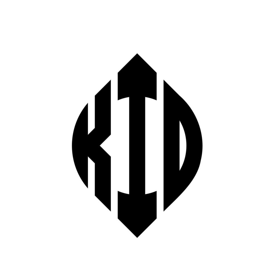 kio cirkel letter logo ontwerp met cirkel en ellipsvorm. kio ellipsletters met typografische stijl. de drie initialen vormen een cirkellogo. kio cirkel embleem abstracte monogram brief mark vector. vector
