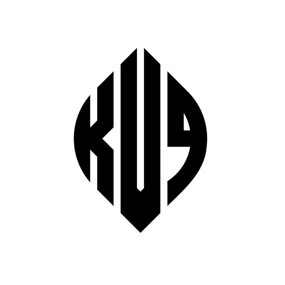 kvq cirkel letter logo ontwerp met cirkel en ellipsvorm. kvq ellipsletters met typografische stijl. de drie initialen vormen een cirkellogo. kvq cirkel embleem abstracte monogram brief mark vector. vector