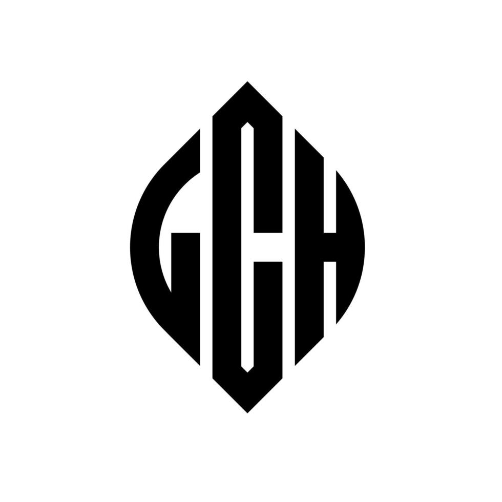 lch cirkel letter logo ontwerp met cirkel en ellipsvorm. lch ellipsletters met typografische stijl. de drie initialen vormen een cirkellogo. lch cirkel embleem abstracte monogram brief mark vector. vector