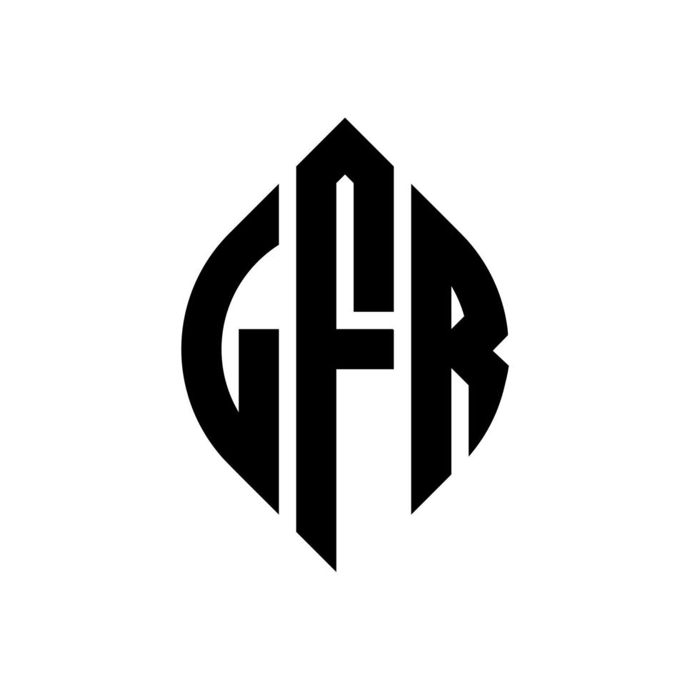 lfr cirkel letter logo ontwerp met cirkel en ellipsvorm. lfr ellipsletters met typografische stijl. de drie initialen vormen een cirkellogo. lfr cirkel embleem abstracte monogram brief mark vector. vector