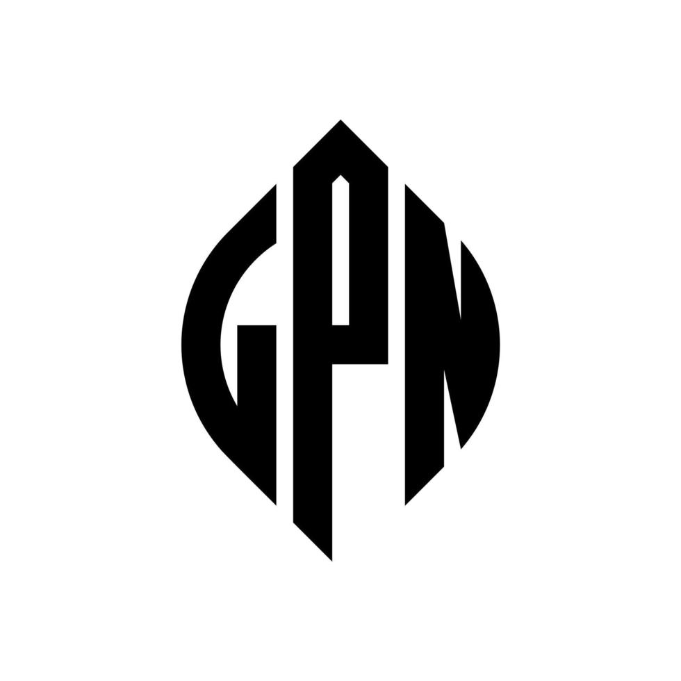 lpn cirkel letter logo ontwerp met cirkel en ellipsvorm. lpn-ellipsletters met typografische stijl. de drie initialen vormen een cirkellogo. lpn cirkel embleem abstracte monogram brief mark vector. vector