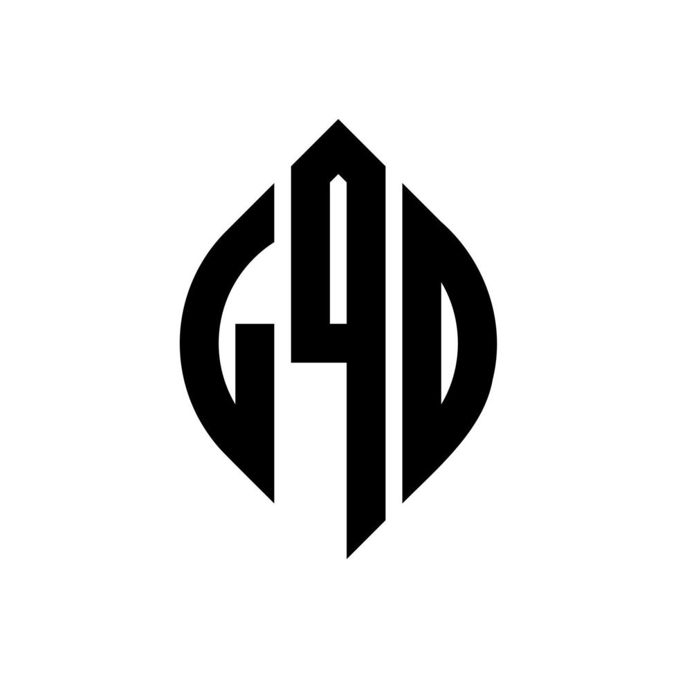 lqd cirkel letter logo ontwerp met cirkel en ellipsvorm. lqd ellipsletters met typografische stijl. de drie initialen vormen een cirkellogo. lqd cirkel embleem abstracte monogram brief mark vector. vector