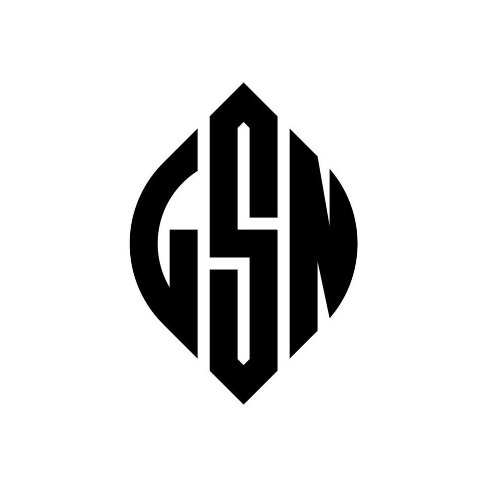 lsn cirkel letter logo ontwerp met cirkel en ellipsvorm. lsn ellipsletters met typografische stijl. de drie initialen vormen een cirkellogo. lsn cirkel embleem abstracte monogram brief mark vector. vector