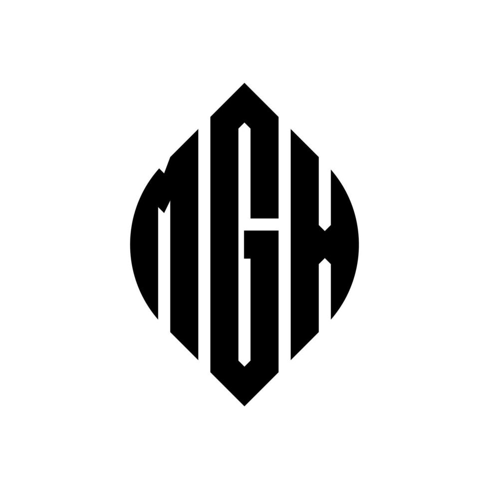 mgx cirkel letter logo ontwerp met cirkel en ellipsvorm. mgx ellipsletters met typografische stijl. de drie initialen vormen een cirkellogo. mgx cirkel embleem abstracte monogram brief mark vector. vector