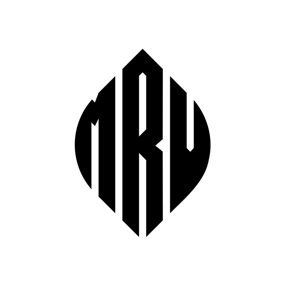 mrv cirkel letter logo ontwerp met cirkel en ellipsvorm. mrv ellipsletters met typografische stijl. de drie initialen vormen een cirkellogo. mrv cirkel embleem abstracte monogram brief mark vector. vector