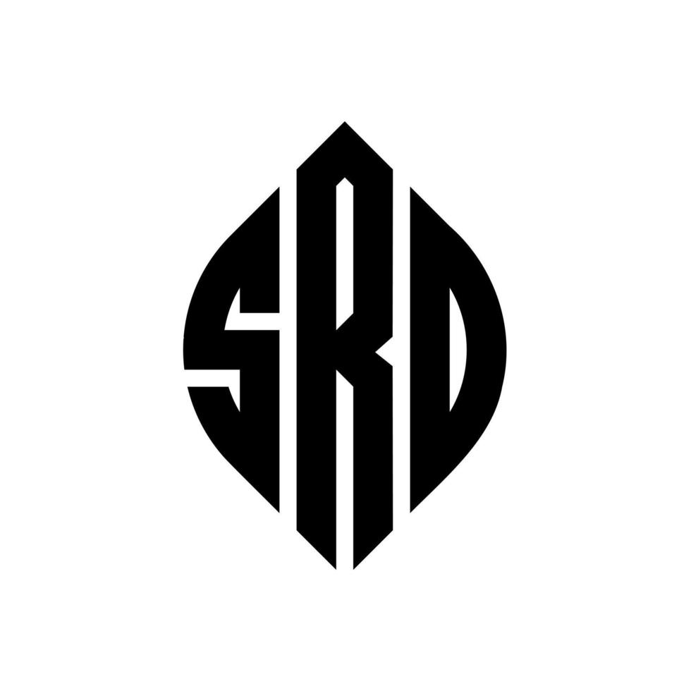 sro cirkel letter logo ontwerp met cirkel en ellipsvorm. sro ellipsletters met typografische stijl. de drie initialen vormen een cirkellogo. sro cirkel embleem abstracte monogram brief mark vector. vector