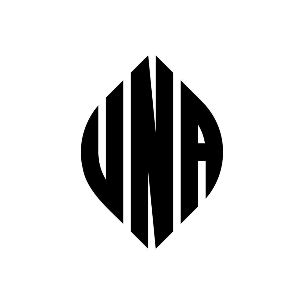 una cirkel letter logo-ontwerp met cirkel en ellipsvorm. una ellipsletters met typografische stijl. de drie initialen vormen een cirkellogo. una cirkel embleem abstracte monogram brief mark vector. vector