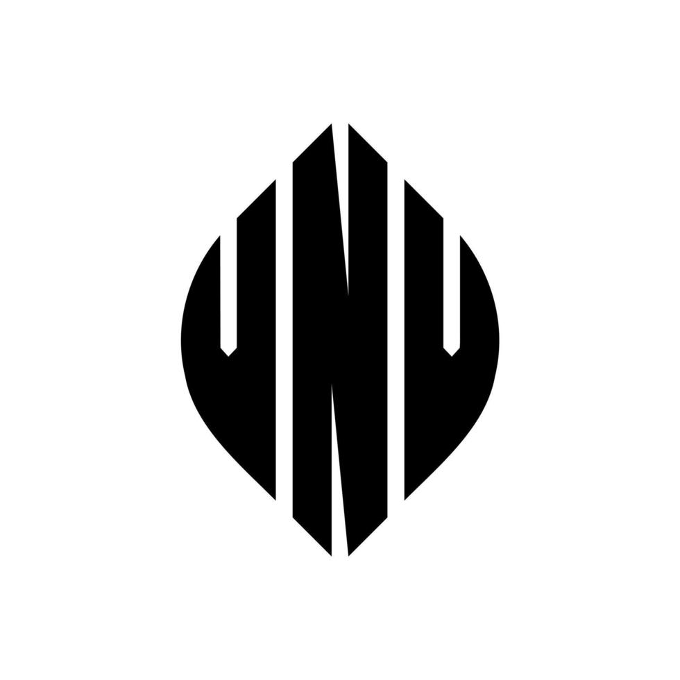 vnv cirkel letter logo ontwerp met cirkel en ellipsvorm. vnv ellipsletters met typografische stijl. de drie initialen vormen een cirkellogo. vnv cirkel embleem abstracte monogram brief mark vector. vector