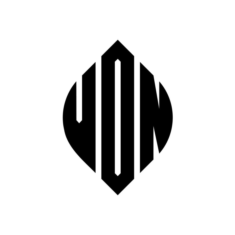 von cirkel letter logo ontwerp met cirkel en ellipsvorm. von ellipsletters met typografische stijl. de drie initialen vormen een cirkellogo. von cirkel embleem abstracte monogram brief mark vector. vector