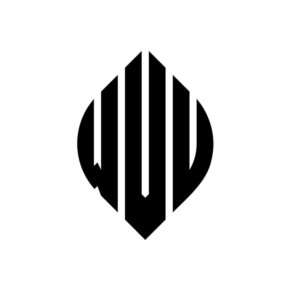 wvu cirkel letter logo ontwerp met cirkel en ellipsvorm. wvu-ellipsletters met typografische stijl. de drie initialen vormen een cirkellogo. wvu cirkel embleem abstracte monogram brief mark vector. vector