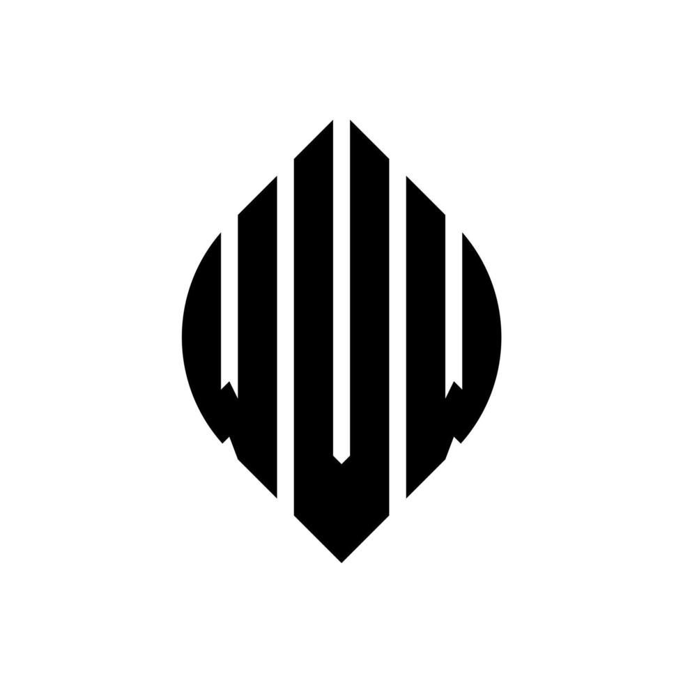 wvw cirkel letter logo ontwerp met cirkel en ellipsvorm. wvw ellipsletters met typografische stijl. de drie initialen vormen een cirkellogo. wvw cirkel embleem abstracte monogram brief mark vector. vector