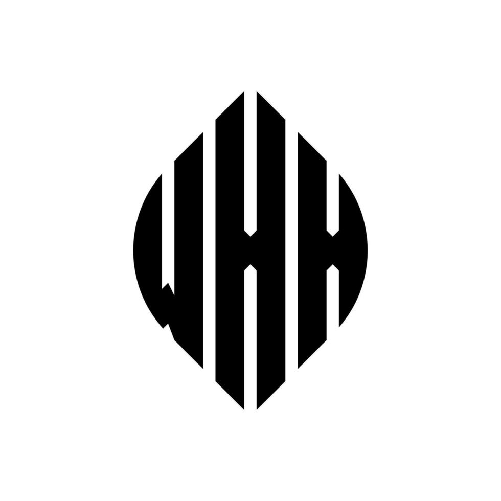 wxx cirkel letter logo-ontwerp met cirkel en ellipsvorm. wxx ellipsletters met typografische stijl. de drie initialen vormen een cirkellogo. wxx cirkel embleem abstracte monogram brief mark vector. vector
