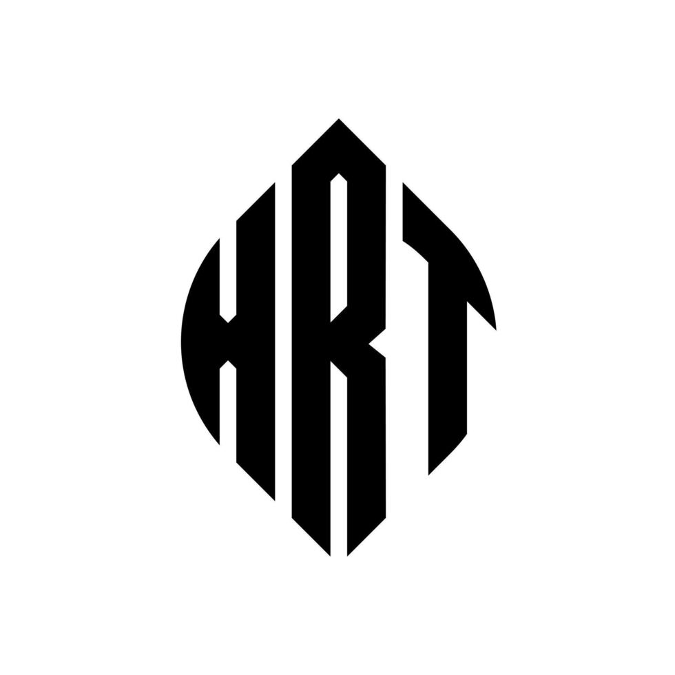 xrt cirkel letter logo ontwerp met cirkel en ellipsvorm. xrt ellipsletters met typografische stijl. de drie initialen vormen een cirkellogo. xrt cirkel embleem abstracte monogram brief mark vector. vector