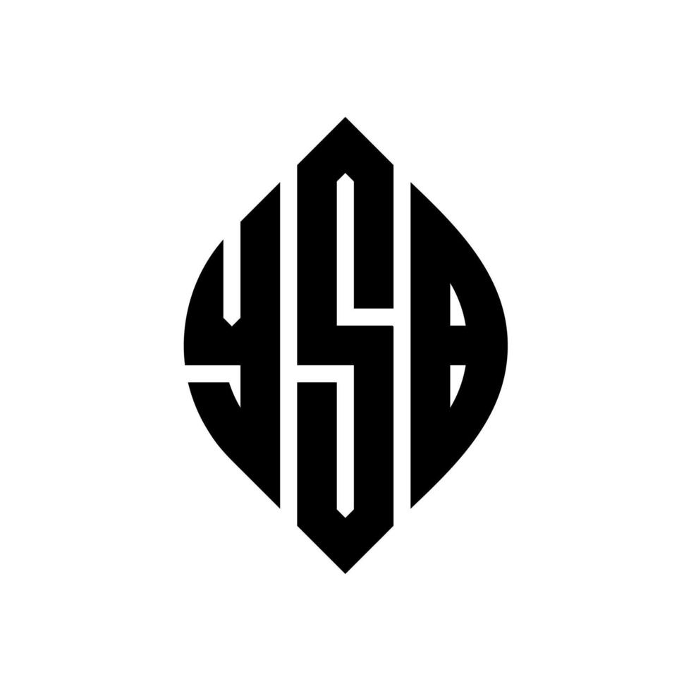 ysb cirkel letter logo ontwerp met cirkel en ellipsvorm. ysb ellipsletters met typografische stijl. de drie initialen vormen een cirkellogo. ysb cirkel embleem abstracte monogram brief mark vector. vector