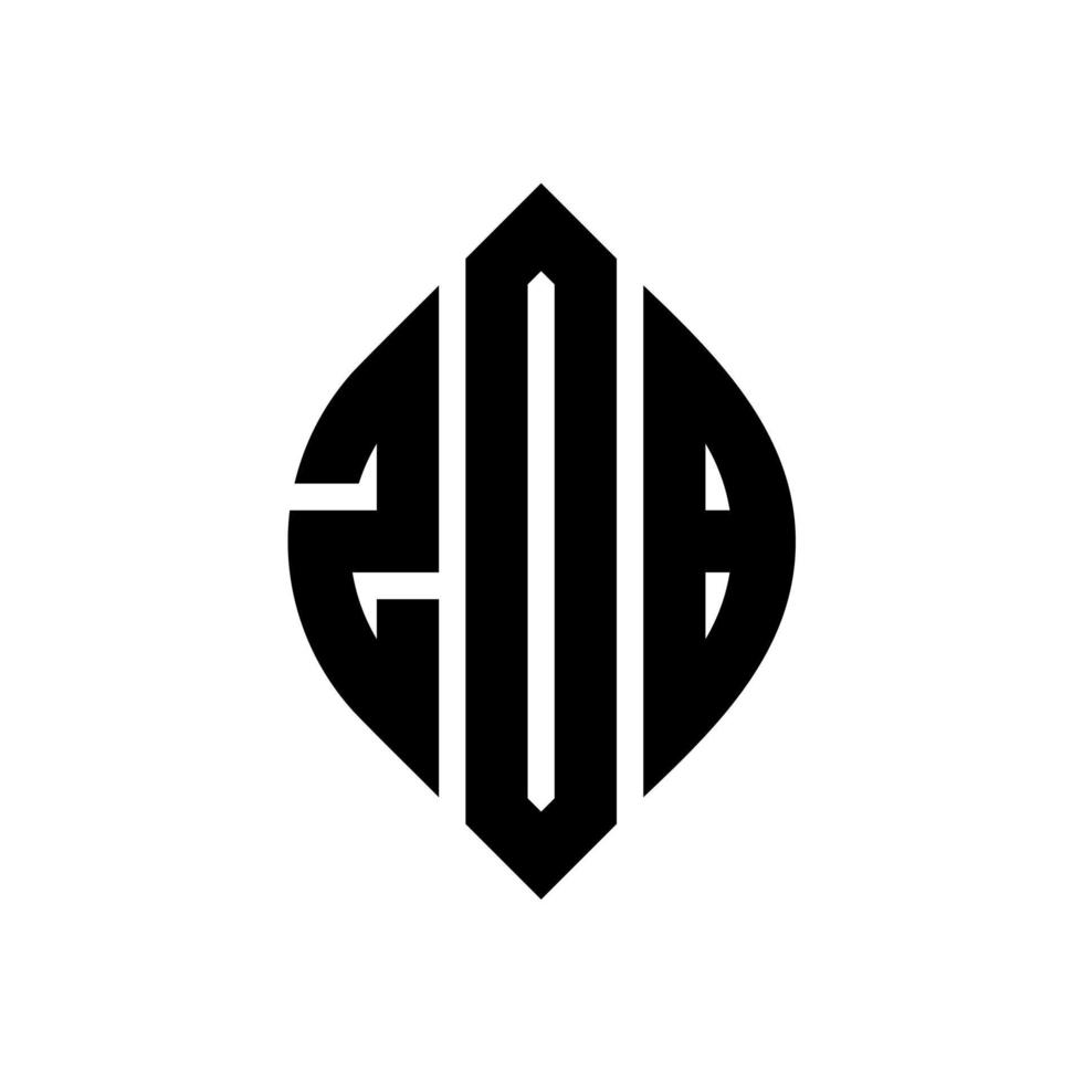 zdb cirkel letter logo ontwerp met cirkel en ellipsvorm. zdb ellipsletters met typografische stijl. de drie initialen vormen een cirkellogo. zdb cirkel embleem abstracte monogram brief mark vector. vector