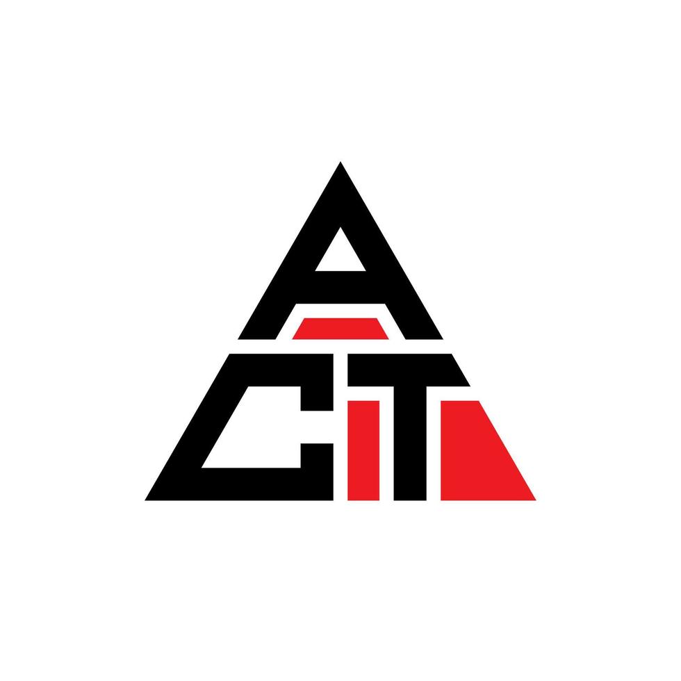 act driehoek brief logo ontwerp met driehoekige vorm. handelen driehoek logo ontwerp monogram. handelen driehoek vector logo sjabloon met rode kleur. act driehoekig logo eenvoudig, elegant en luxueus logo.