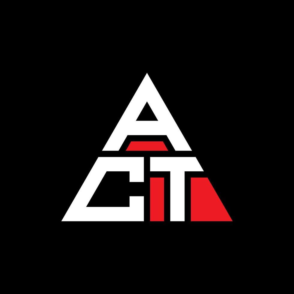 act driehoek brief logo ontwerp met driehoekige vorm. handelen driehoek logo ontwerp monogram. handelen driehoek vector logo sjabloon met rode kleur. act driehoekig logo eenvoudig, elegant en luxueus logo.