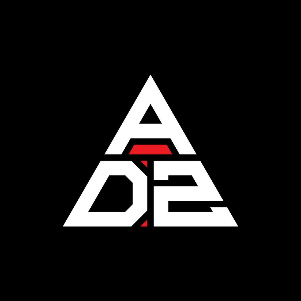 adz driehoek brief logo ontwerp met driehoekige vorm. adz driehoek logo ontwerp monogram. adz driehoek vector logo sjabloon met rode kleur. adz driehoekig logo eenvoudig, elegant en luxueus logo.