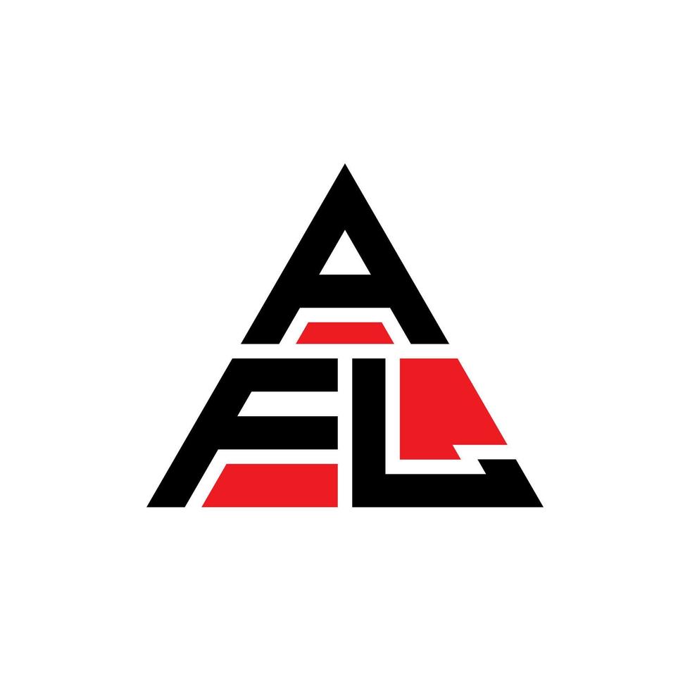 afl driehoek brief logo ontwerp met driehoekige vorm. afl driehoek logo ontwerp monogram. afl driehoek vector logo sjabloon met rode kleur. afl driehoekig logo eenvoudig, elegant en luxueus logo.