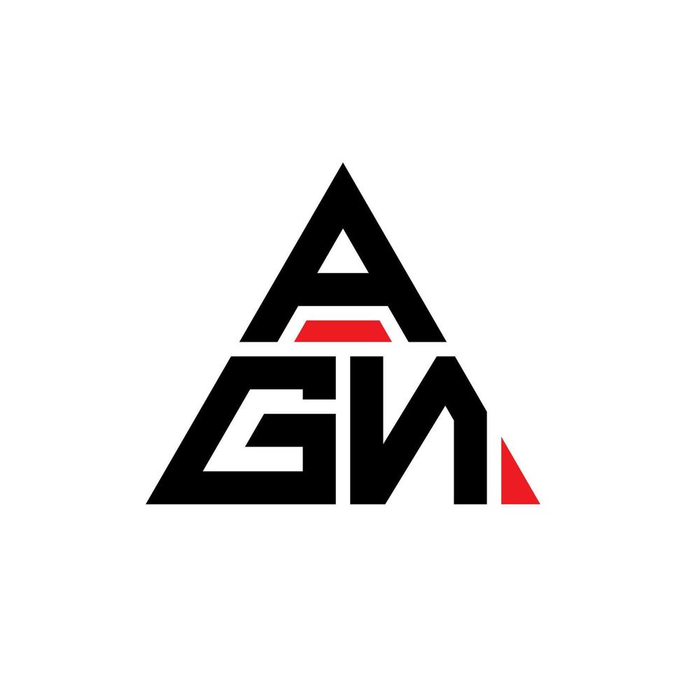 agn driehoek brief logo ontwerp met driehoekige vorm. agn driehoek logo ontwerp monogram. agn driehoek vector logo sjabloon met rode kleur. agn driehoekig logo eenvoudig, elegant en luxueus logo.