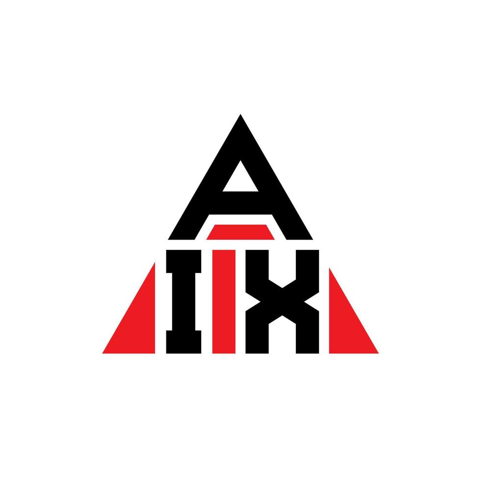aix driehoek letter logo ontwerp met driehoekige vorm. aix driehoek logo ontwerp monogram. aix driehoek vector logo sjabloon met rode kleur. aix driehoekig logo eenvoudig, elegant en luxueus logo.