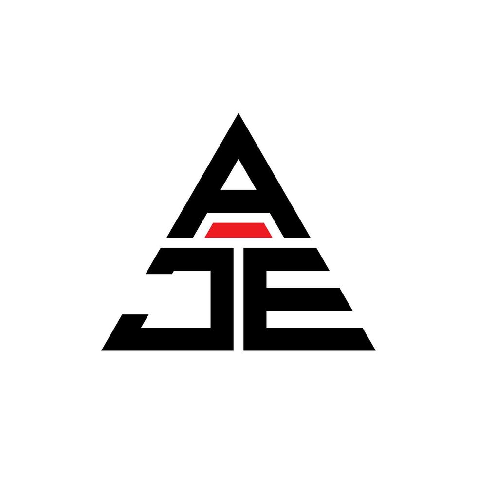 aje driehoek letter logo ontwerp met driehoekige vorm. aje driehoek logo ontwerp monogram. aje driehoek vector logo sjabloon met rode kleur. aje driehoekig logo eenvoudig, elegant en luxueus logo.