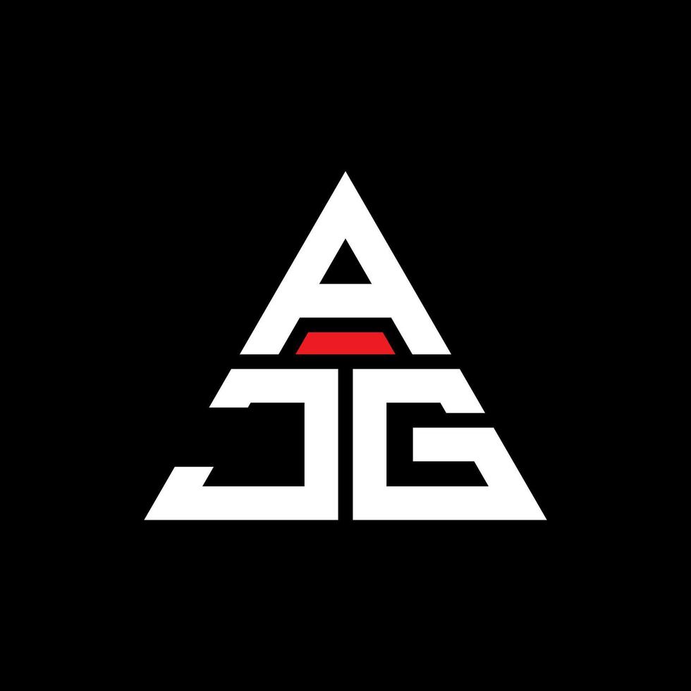 ajg driehoek brief logo ontwerp met driehoekige vorm. ajg driehoek logo ontwerp monogram. ajg driehoek vector logo sjabloon met rode kleur. ajg driehoekig logo eenvoudig, elegant en luxueus logo.