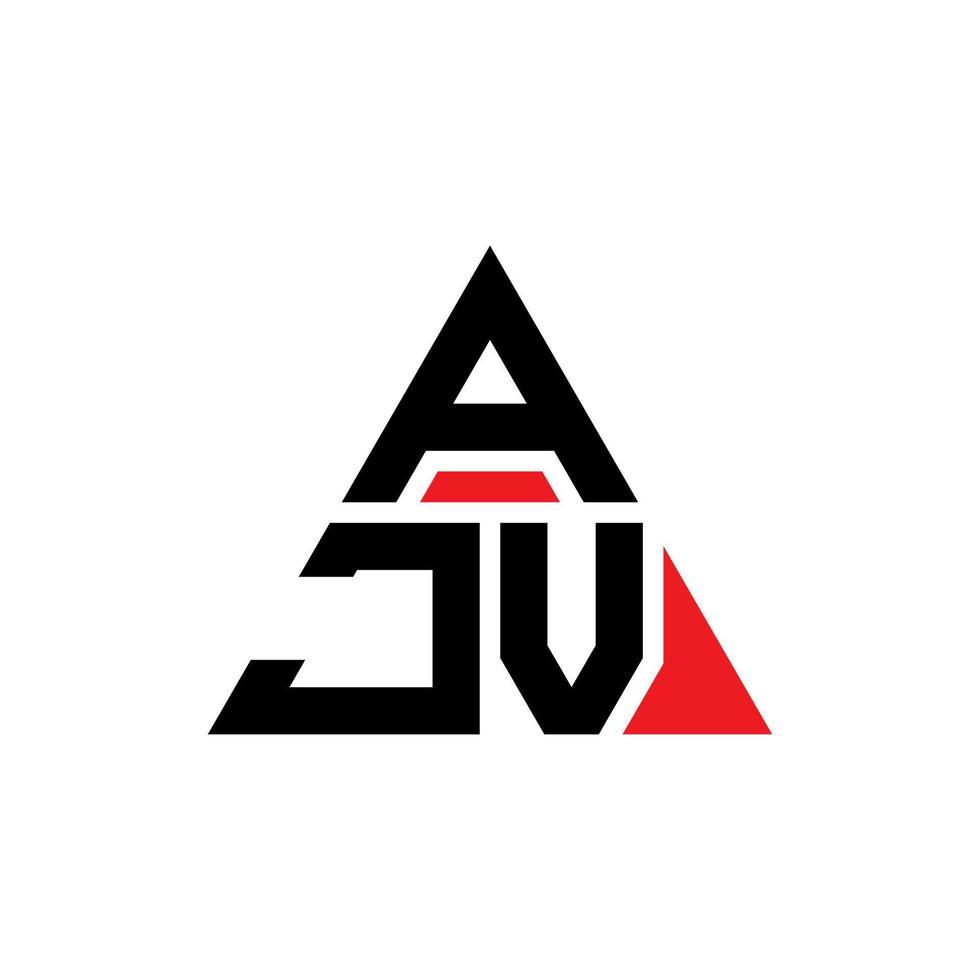 ajv driehoek letter logo ontwerp met driehoekige vorm. ajv driehoek logo ontwerp monogram. ajv driehoek vector logo sjabloon met rode kleur. ajv driehoekig logo eenvoudig, elegant en luxueus logo.