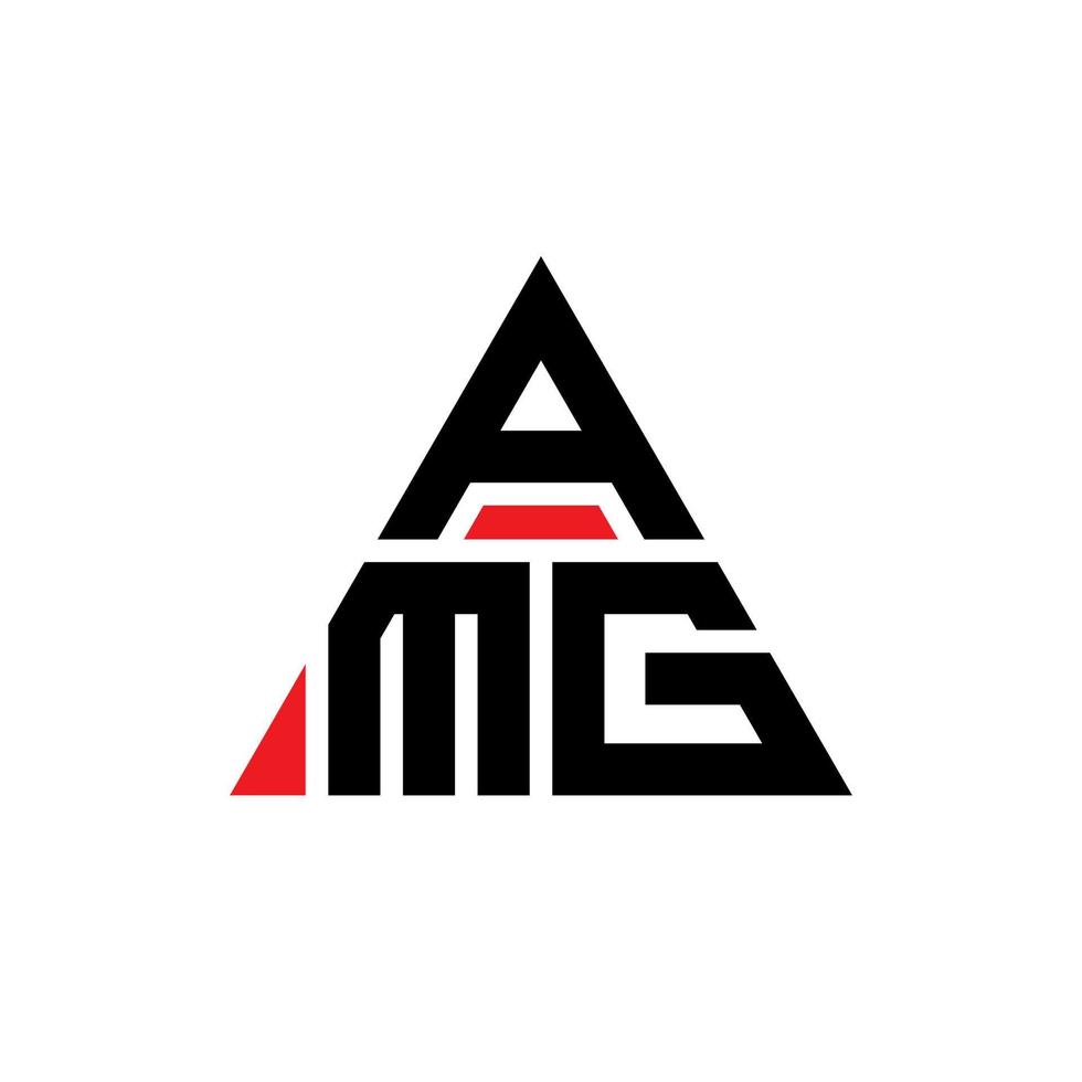 amg driehoek brief logo ontwerp met driehoekige vorm. amg driehoek logo ontwerp monogram. amg driehoek vector logo sjabloon met rode kleur. amg driehoekig logo eenvoudig, elegant en luxueus logo.