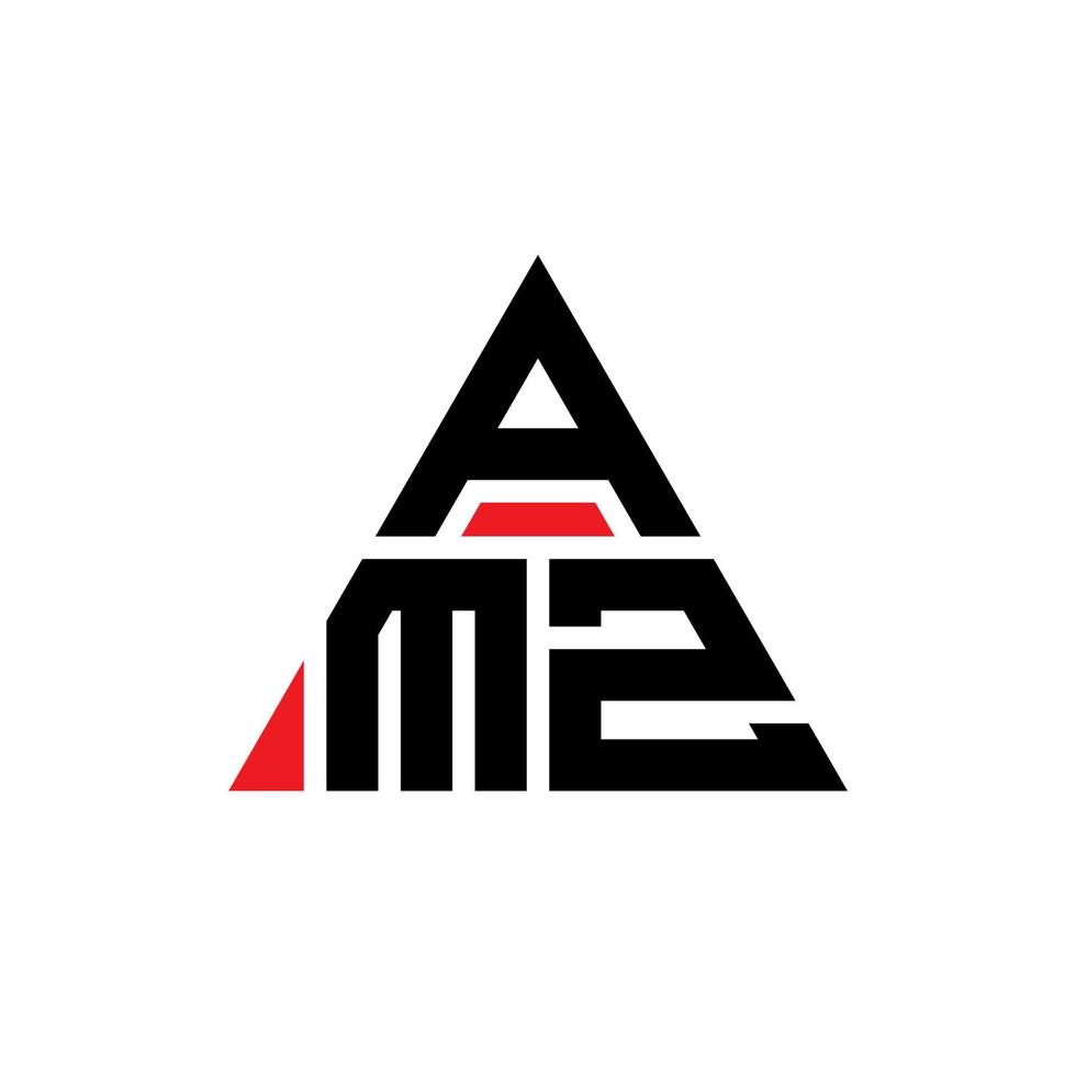 amz driehoek brief logo ontwerp met driehoekige vorm. amz driehoek logo ontwerp monogram. amz driehoek vector logo sjabloon met rode kleur. amz driehoekig logo eenvoudig, elegant en luxueus logo.