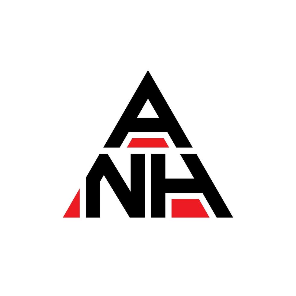 anh driehoek brief logo ontwerp met driehoekige vorm. anh driehoek logo ontwerp monogram. anh driehoek vector logo sjabloon met rode kleur. anh driehoekig logo eenvoudig, elegant en luxueus logo.