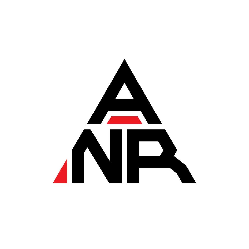 anr driehoek brief logo ontwerp met driehoekige vorm. anr driehoek logo ontwerp monogram. anr driehoek vector logo sjabloon met rode kleur. anr driehoekig logo eenvoudig, elegant en luxueus logo.