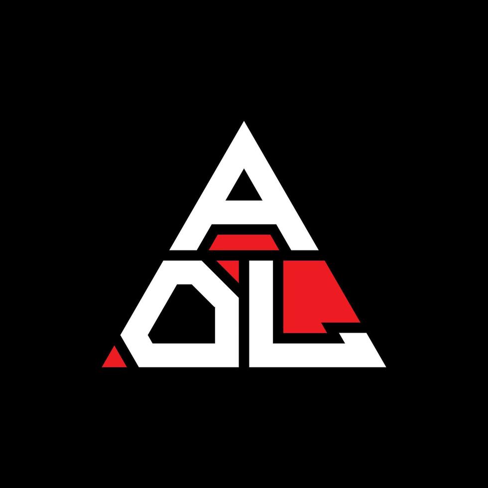 aol driehoek letter logo ontwerp met driehoekige vorm. aol driehoek logo ontwerp monogram. aol driehoek vector logo sjabloon met rode kleur. aol driehoekig logo eenvoudig, elegant en luxueus logo.