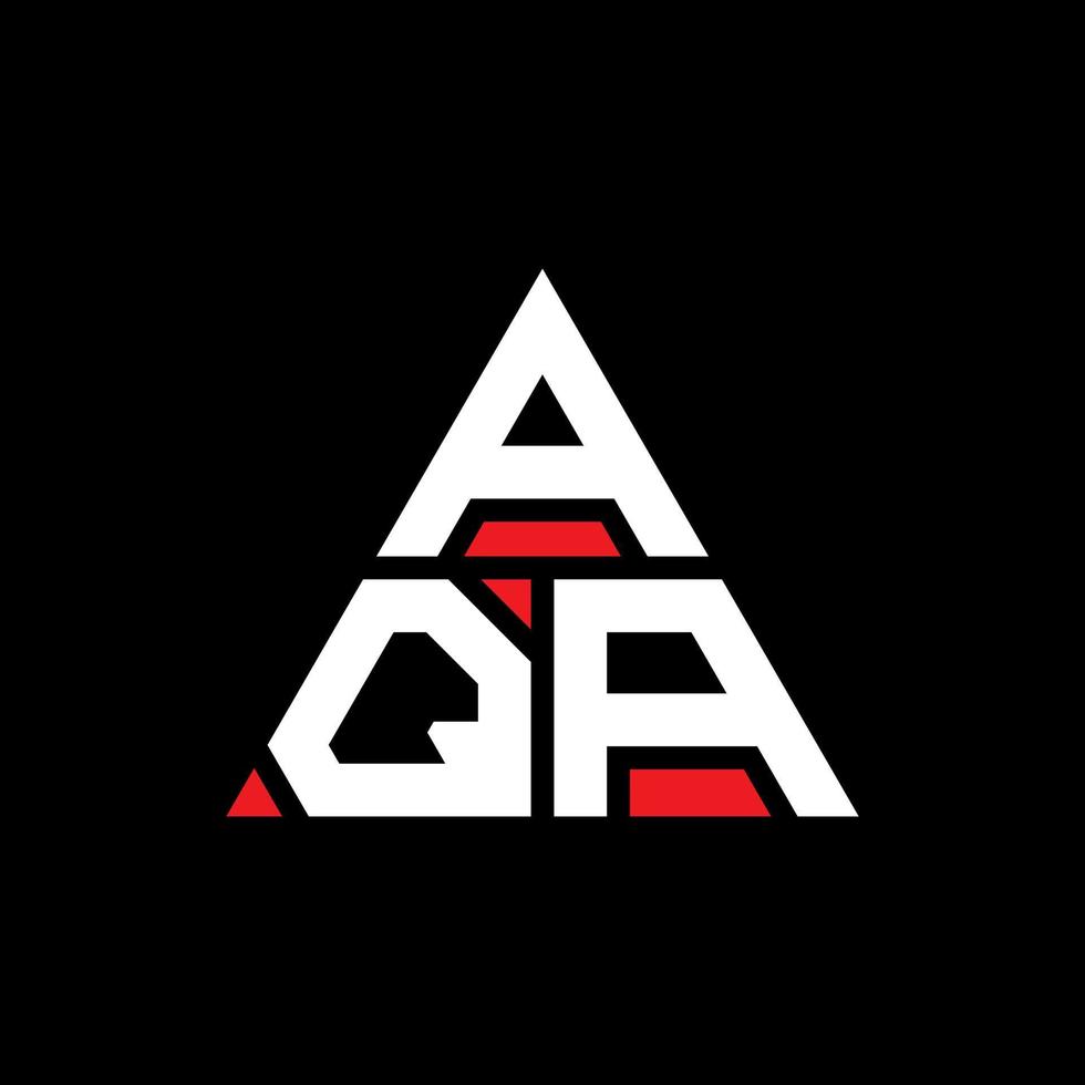 aqa driehoek brief logo ontwerp met driehoekige vorm. aqa driehoek logo ontwerp monogram. aqa driehoek vector logo sjabloon met rode kleur. aqa driehoekig logo eenvoudig, elegant en luxueus logo.