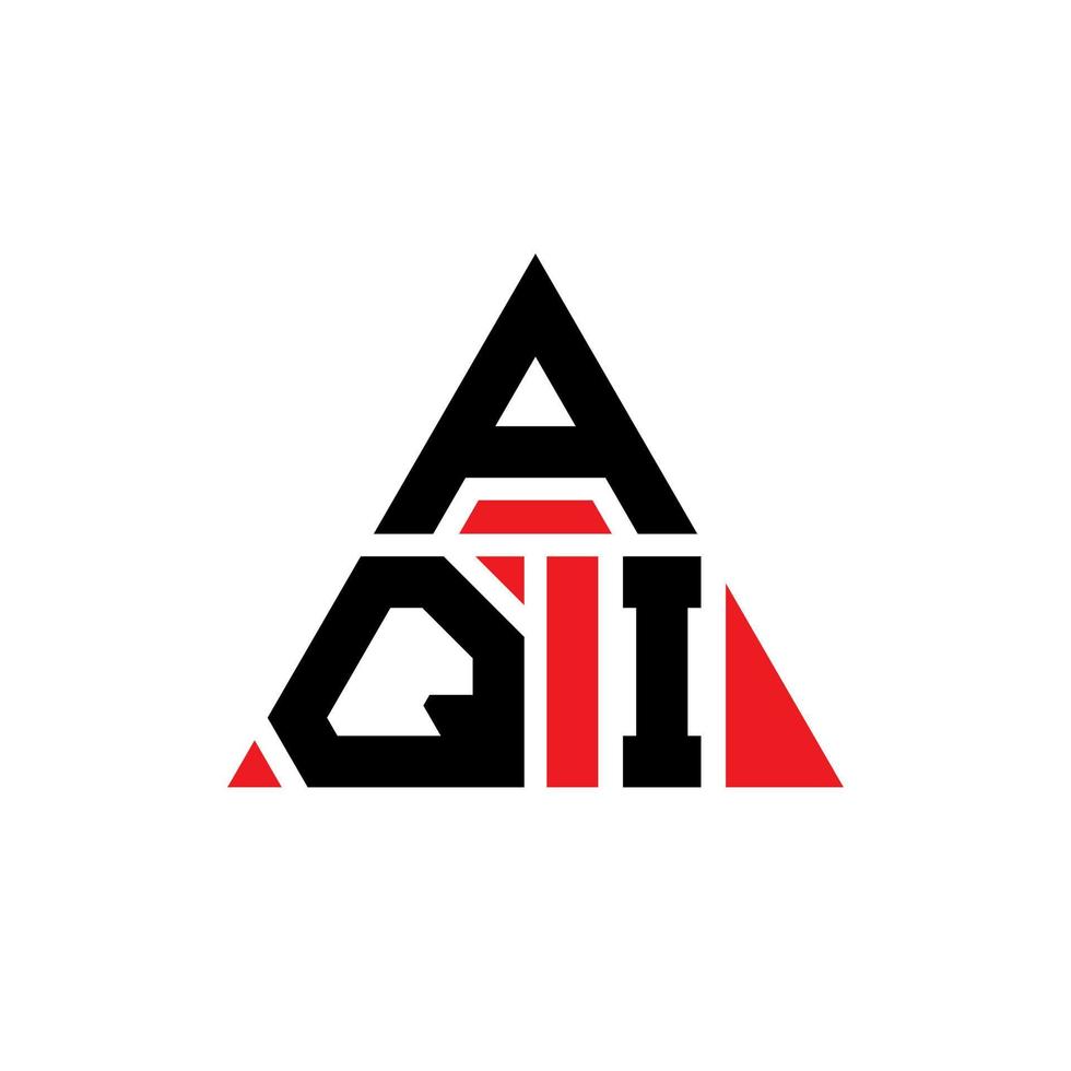 aqi driehoek brief logo ontwerp met driehoekige vorm. aqi driehoek logo ontwerp monogram. aqi driehoek vector logo sjabloon met rode kleur. aqi driehoekig logo eenvoudig, elegant en luxueus logo.