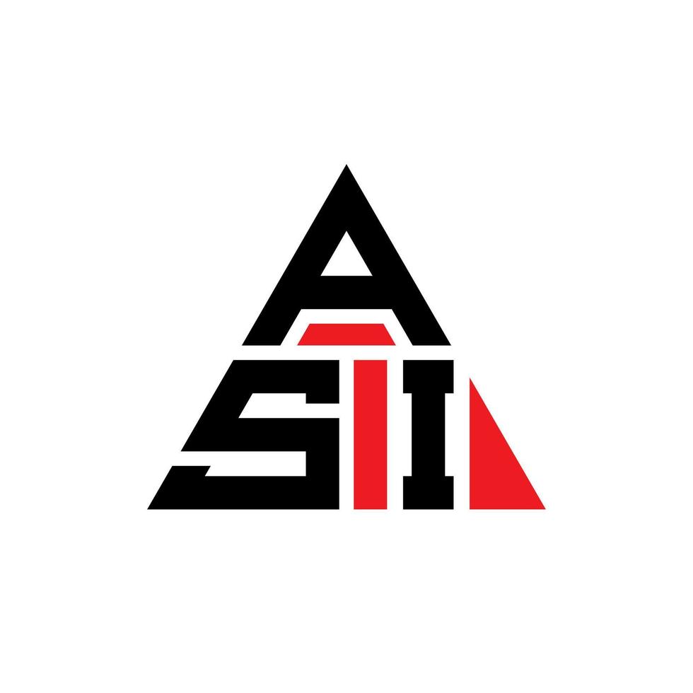 asi driehoek brief logo ontwerp met driehoekige vorm. asi driehoek logo ontwerp monogram. Azië driehoek vector logo sjabloon met rode kleur. asi driehoekig logo eenvoudig, elegant en luxueus logo.