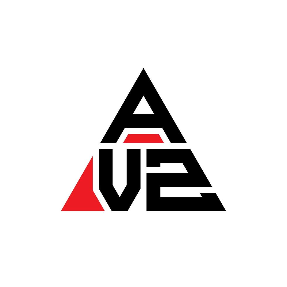 avz driehoek brief logo ontwerp met driehoekige vorm. avz driehoek logo ontwerp monogram. avz driehoek vector logo sjabloon met rode kleur. avz driehoekig logo eenvoudig, elegant en luxueus logo.