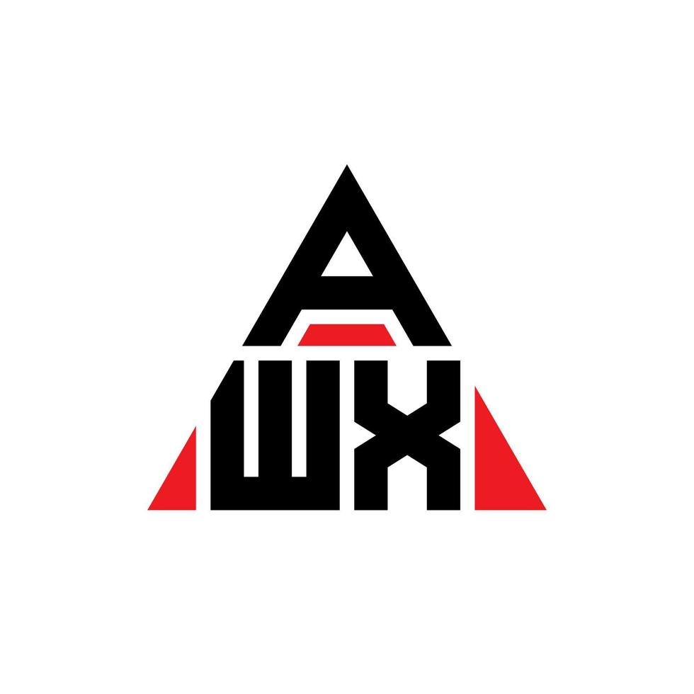 awx driehoek brief logo ontwerp met driehoekige vorm. awx driehoek logo ontwerp monogram. awx driehoek vector logo sjabloon met rode kleur. awx driehoekig logo eenvoudig, elegant en luxueus logo.