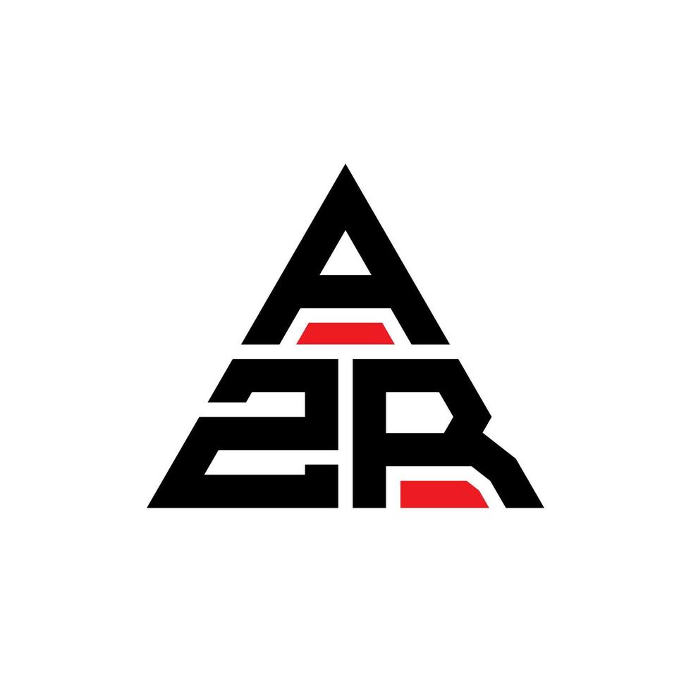 azr driehoek brief logo ontwerp met driehoekige vorm. azr driehoek logo ontwerp monogram. azr driehoek vector logo sjabloon met rode kleur. azr driehoekig logo eenvoudig, elegant en luxueus logo.