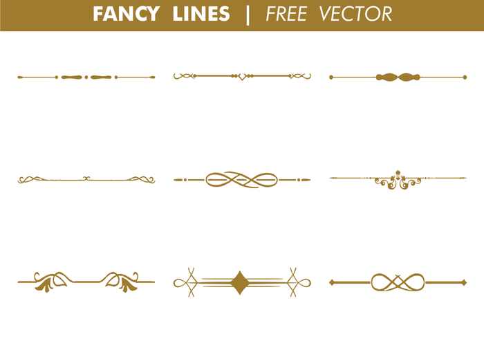 Decoratieve Fancy Lines Gratis Vector