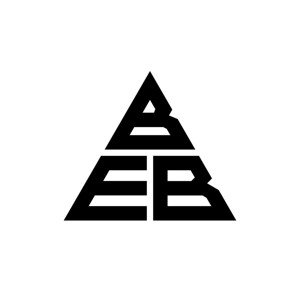 beb driehoek brief logo ontwerp met driehoekige vorm. beb driehoek logo ontwerp monogram. beb driehoek vector logo sjabloon met rode kleur. beb driehoekig logo eenvoudig, elegant en luxueus logo.