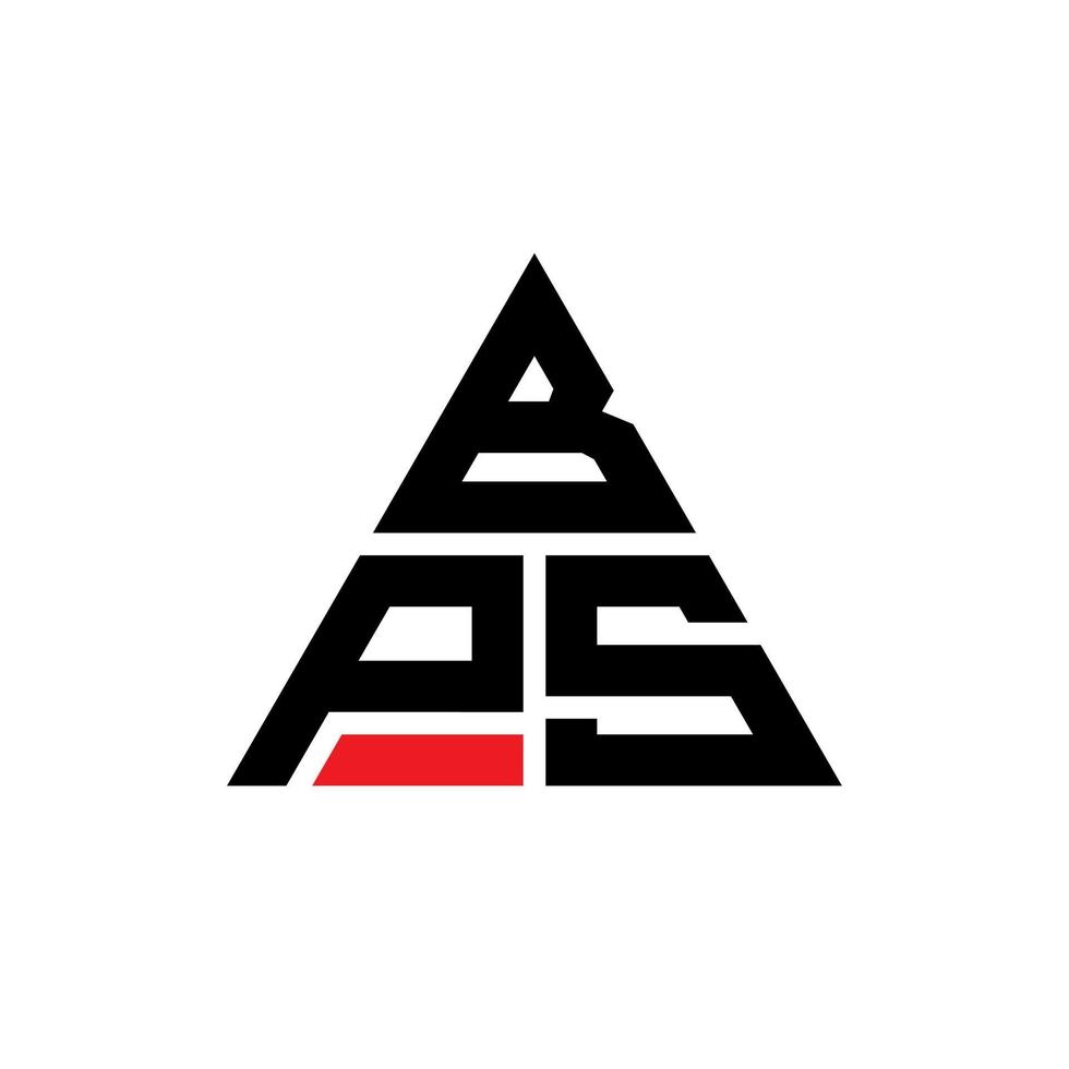 bp driehoek letter logo ontwerp met driehoekige vorm. bps driehoek logo ontwerp monogram. bps driehoek vector logo sjabloon met rode kleur. bps driehoekig logo eenvoudig, elegant en luxueus logo.