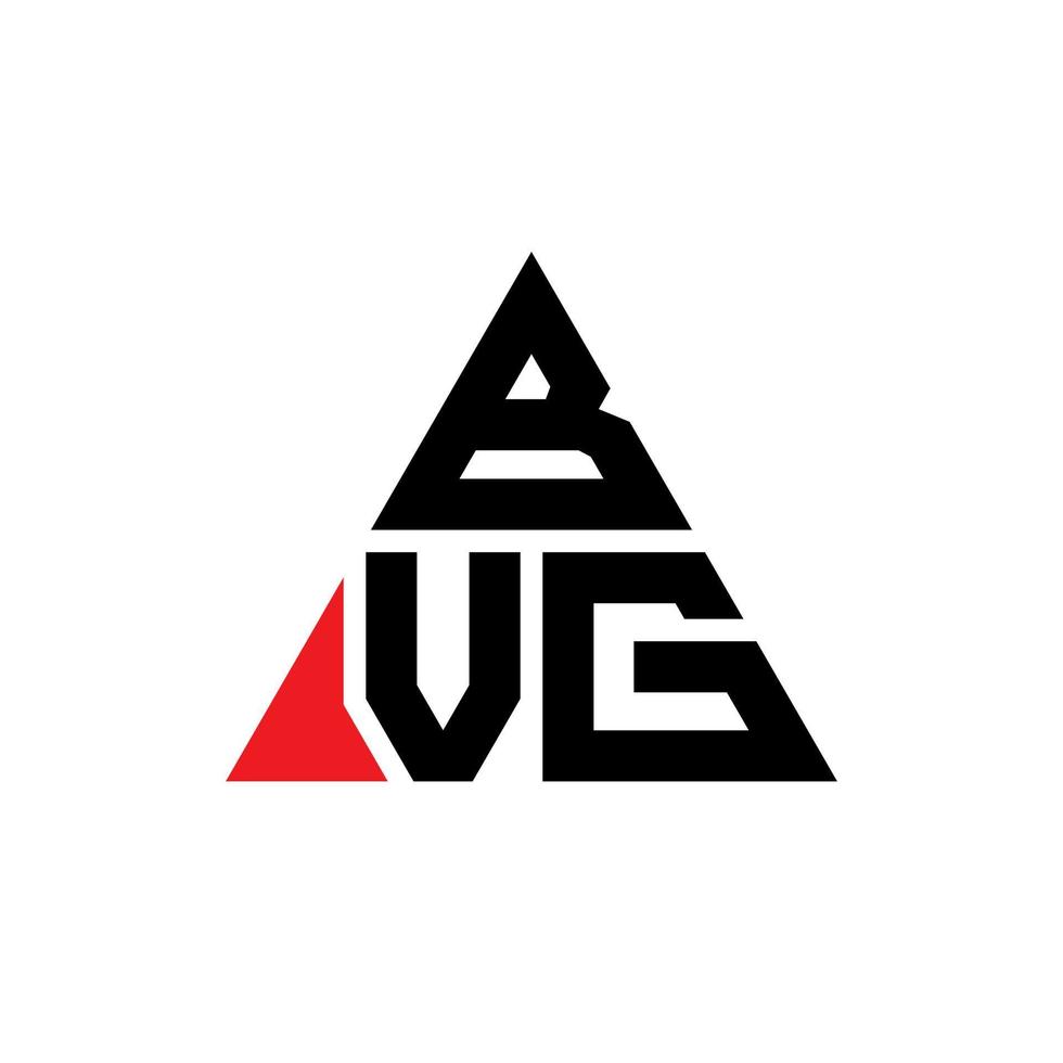 bvg driehoek brief logo ontwerp met driehoekige vorm. bvg driehoek logo ontwerp monogram. bvg driehoek vector logo sjabloon met rode kleur. bvg driehoekig logo eenvoudig, elegant en luxueus logo.