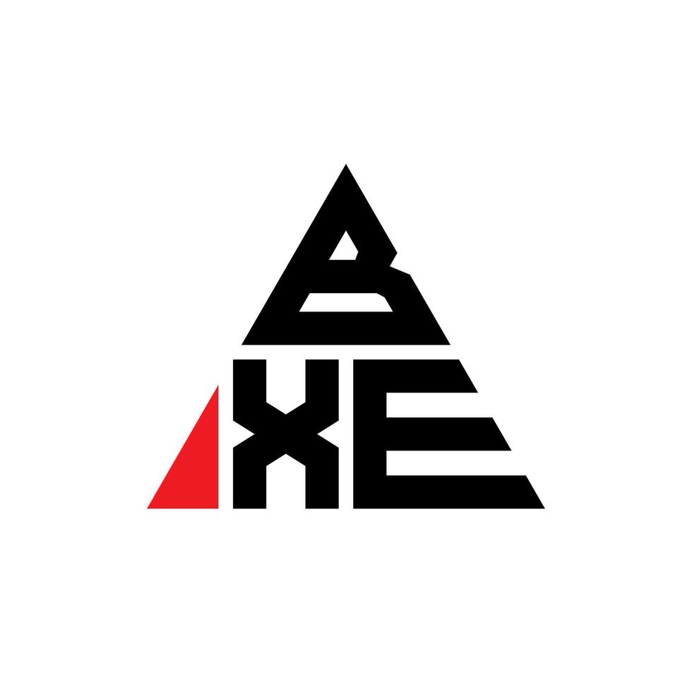 bxe driehoek letter logo ontwerp met driehoekige vorm. bxe driehoek logo ontwerp monogram. bxe driehoek vector logo sjabloon met rode kleur. bxe driehoekig logo eenvoudig, elegant en luxueus logo.