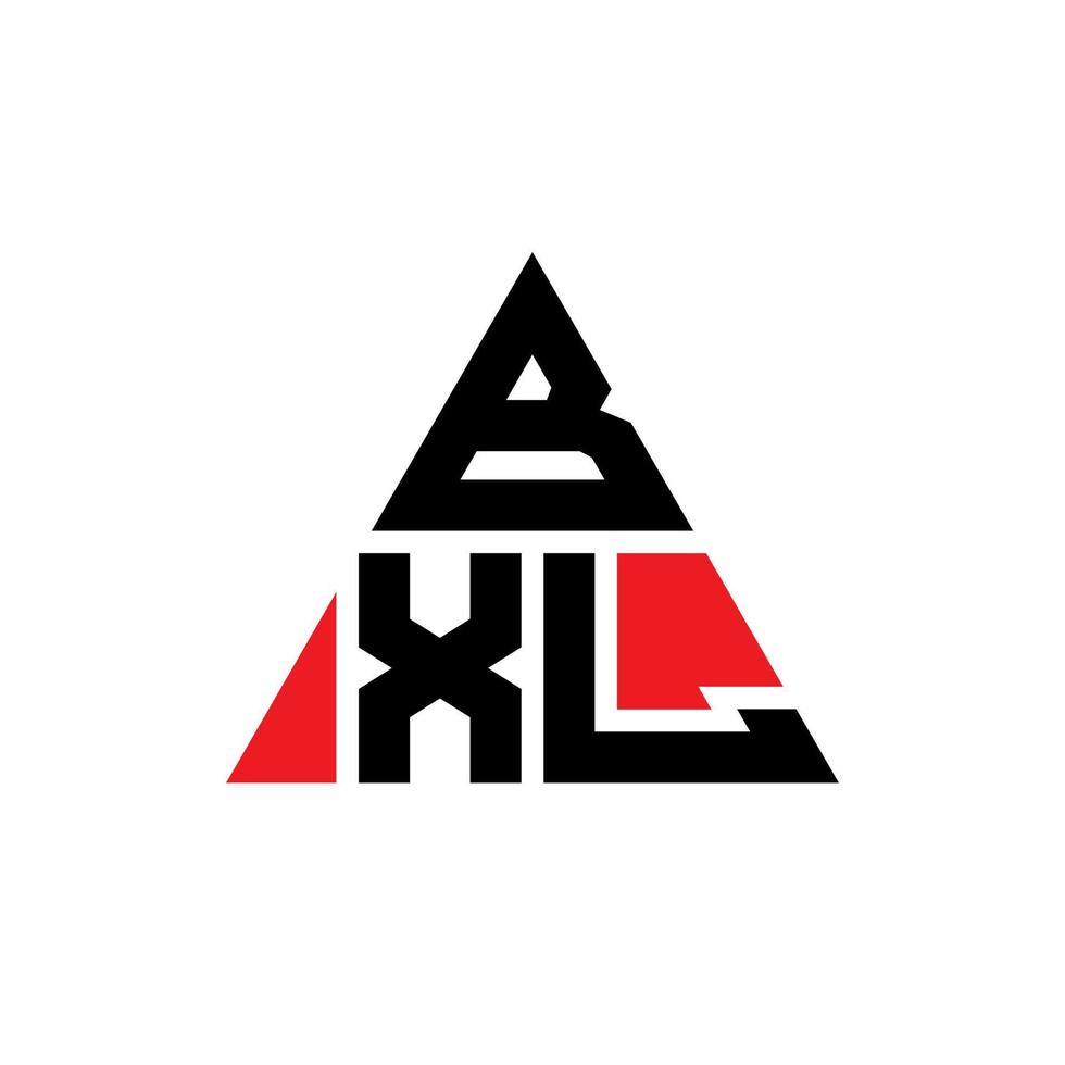 bxl driehoek brief logo ontwerp met driehoekige vorm. bxl driehoek logo ontwerp monogram. bxl driehoek vector logo sjabloon met rode kleur. bxl driehoekig logo eenvoudig, elegant en luxueus logo.