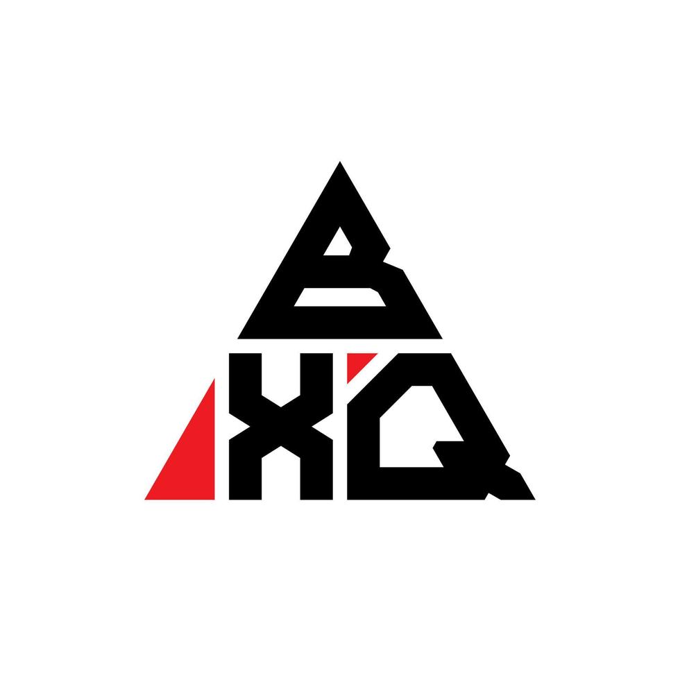 bxq driehoek brief logo ontwerp met driehoekige vorm. bxq driehoek logo ontwerp monogram. bxq driehoek vector logo sjabloon met rode kleur. bxq driehoekig logo eenvoudig, elegant en luxueus logo.