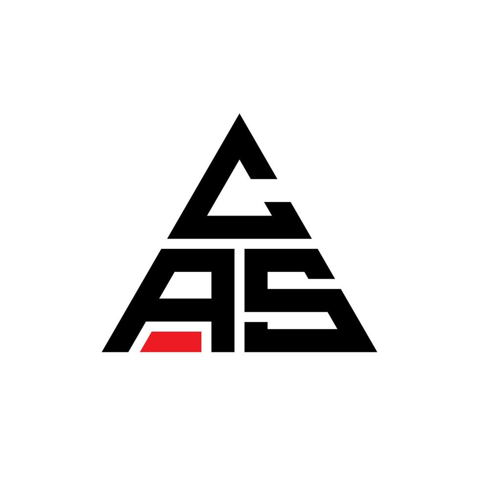 cas driehoek brief logo ontwerp met driehoekige vorm. cas driehoek logo ontwerp monogram. cas driehoek vector logo sjabloon met rode kleur. cas driehoekig logo eenvoudig, elegant en luxueus logo.