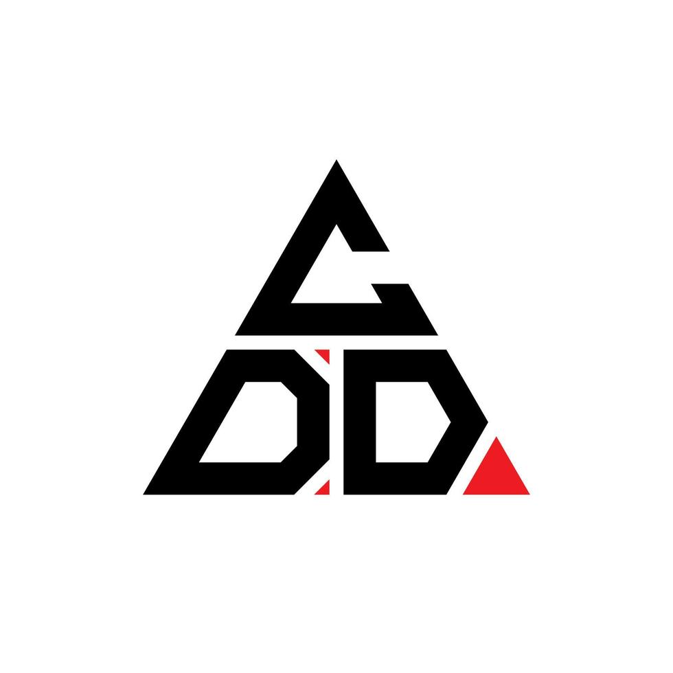 cdd driehoek brief logo ontwerp met driehoekige vorm. cdd driehoek logo ontwerp monogram. cdd driehoek vector logo sjabloon met rode kleur. cdd driehoekig logo eenvoudig, elegant en luxueus logo.